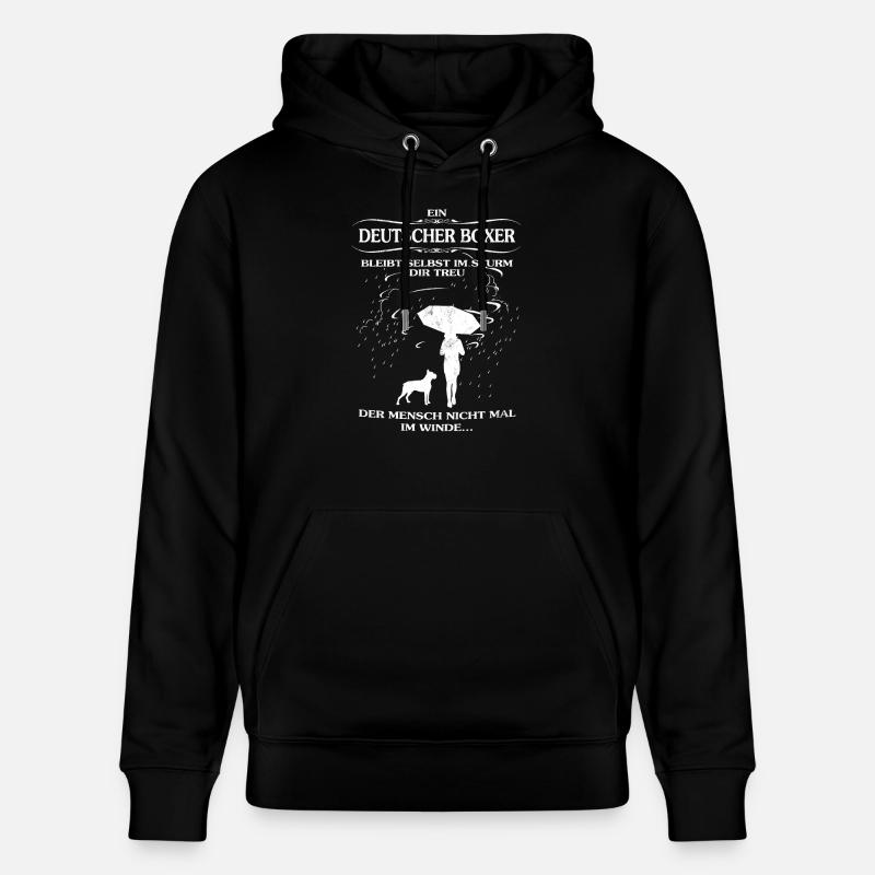 Frauen-Hundeshirt mit Deutscher Boxer - Stanley/Stella Unisex Bio-Hoodie CRUISER  - Schwarz