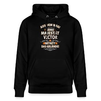 VICTOR - Stanley/Stella Unisex Bio-Hoodie CRUISER  - Schwarz - Vorne - Alina (178cm) & Michal (187cm)
