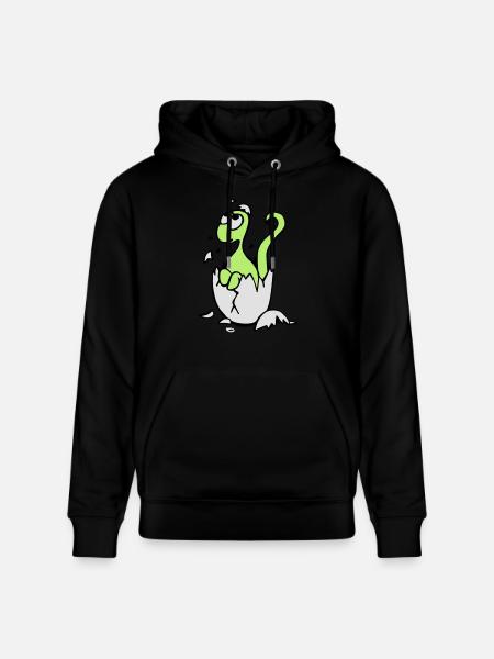 Baby Dinosaur - Stanley/Stella CRUISER Unisex Organic Hoodie - black