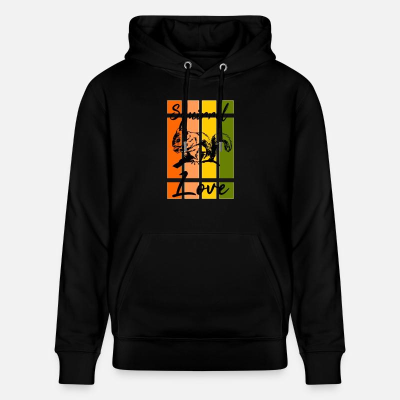 écureuil - Sweat à capuche bio CRUISER Stanley/Stella Unisexe - noir