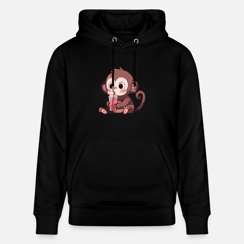 Singe mignon - Sweat à capuche bio CRUISER Stanley/Stella Unisexe - noir