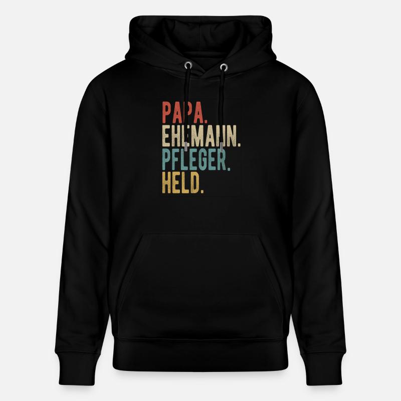 Pfleger Papa Ehemann Held - Stanley/Stella Unisex Bio-Hoodie CRUISER  - Schwarz