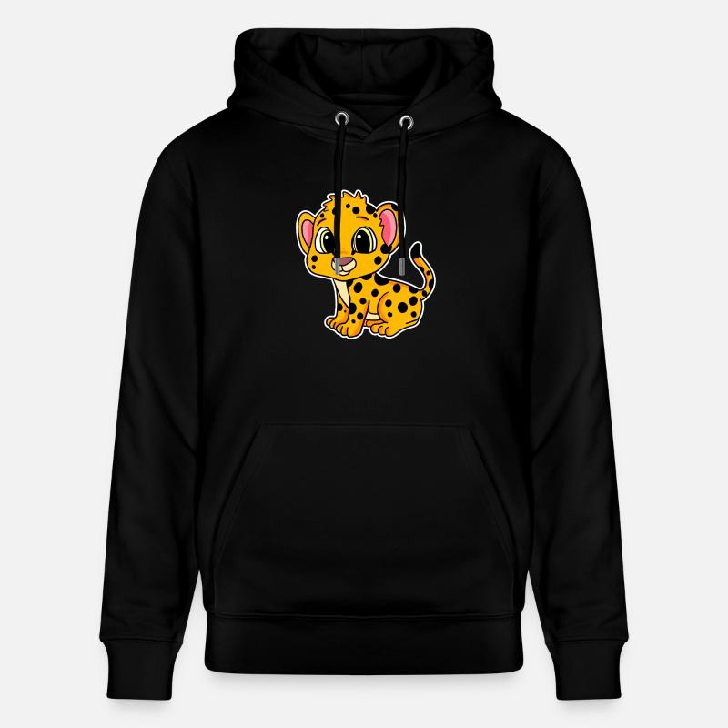 Bébé guépard - Sweat à capuche bio CRUISER Stanley/Stella Unisexe - noir