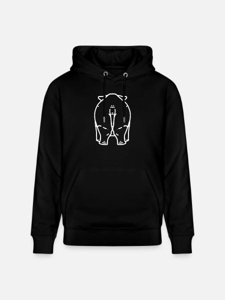 Rhino butt - Stanley/Stella CRUISER Unisex Organic Hoodie - black