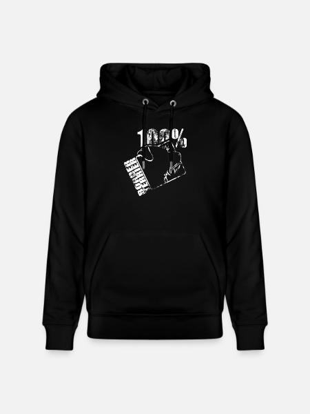BORDER TERRIER 100 - Stanley/Stella CRUISER Unisex Organic Hoodie - black