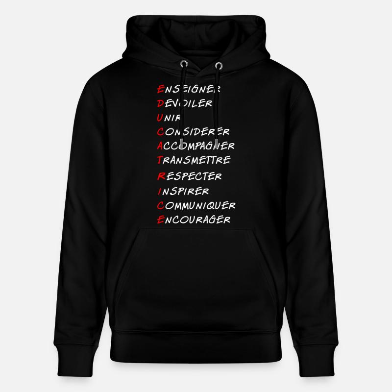 Éducatrice - Sweat à capuche bio CRUISER Stanley/Stella Unisexe - noir