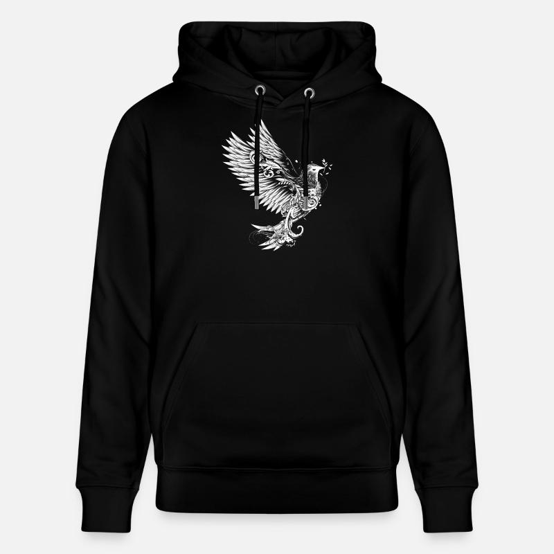colombe blanche - Sweat à capuche bio CRUISER Stanley/Stella Unisexe - noir
