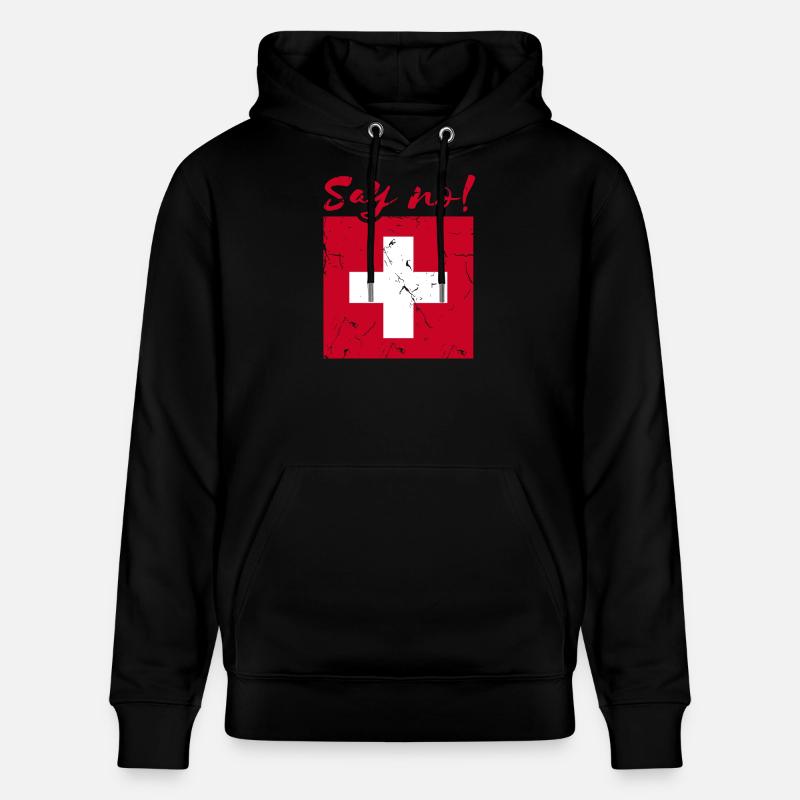 Dites non Suisse - Sweat à capuche bio CRUISER Stanley/Stella Unisexe - noir