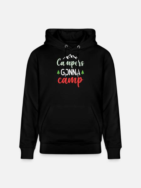 Campers Gonna Camp - Stanley/Stella CRUISER Unisex Organic Hoodie - black