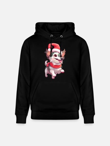 Xmas Paw Delight - Stanley/Stella CRUISER Unisex Organic Hoodie - black