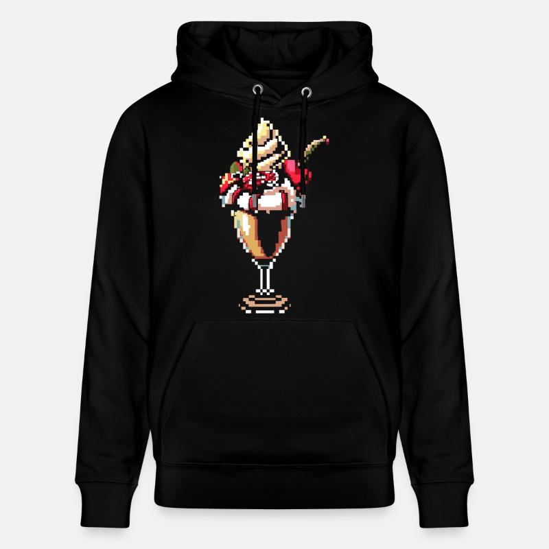 Eisbecher Pixel Grafik - Stanley/Stella Unisex Bio-Hoodie CRUISER  - Schwarz
