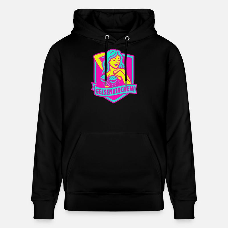 Gelsenkirchen Superstar in pink - Stanley/Stella Unisex Bio-Hoodie CRUISER  - Schwarz