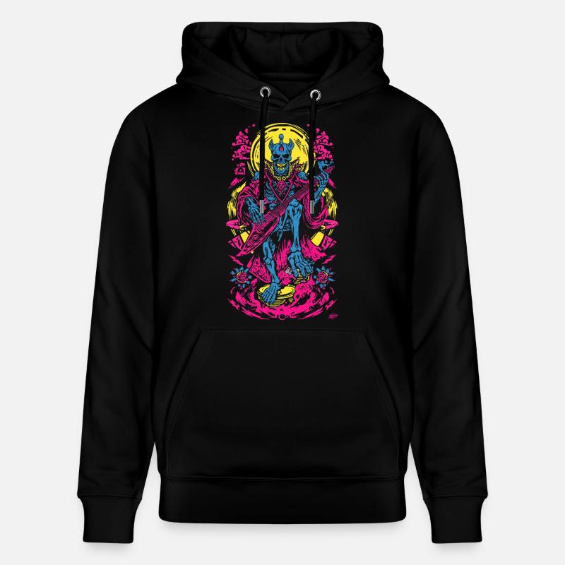 Neon Skeleton Guitariste - Sweat à capuche bio CRUISER Stanley/Stella Unisexe - noir