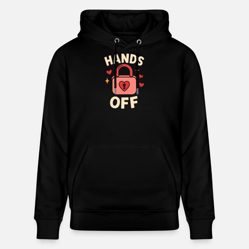 Hands Off – Kein Anfassen! - Stanley/Stella Unisex Bio-Hoodie CRUISER  - Schwarz