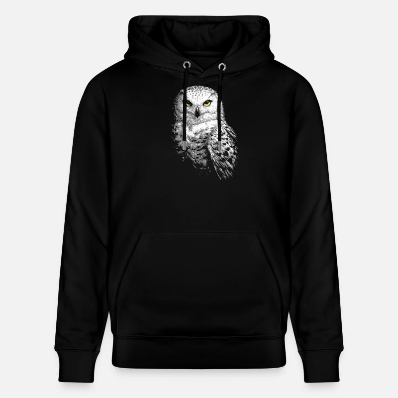 Schneeeule - Stanley/Stella Unisex Bio-Hoodie CRUISER  - Schwarz
