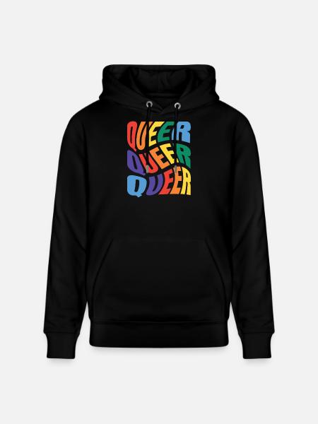 -2026-_LGBTQ_Queer_Queer_Queer_3 - Stanley/Stella CRUISER Unisex Organic Hoodie - black