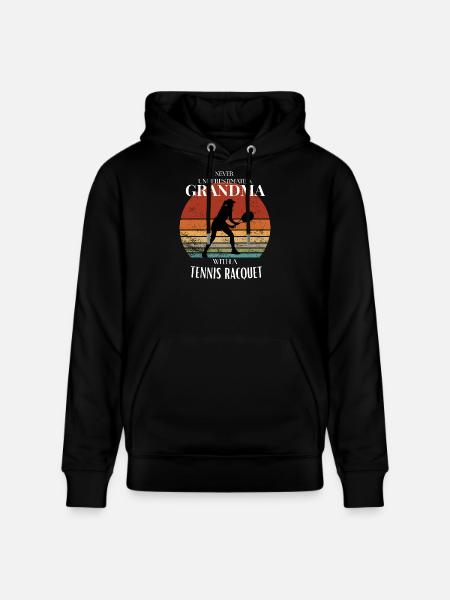 Tennis-Großmutter Geschenk für stolze Großmutter - Stanley/Stella Unisex Bio-Hoodie CRUISER - Schwarz