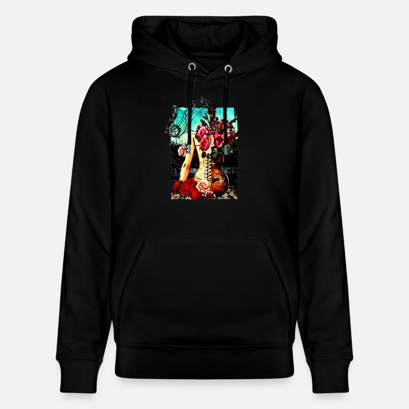 guitare hanches - Sweat à capuche bio CRUISER Stanley/Stella Unisexe - noir