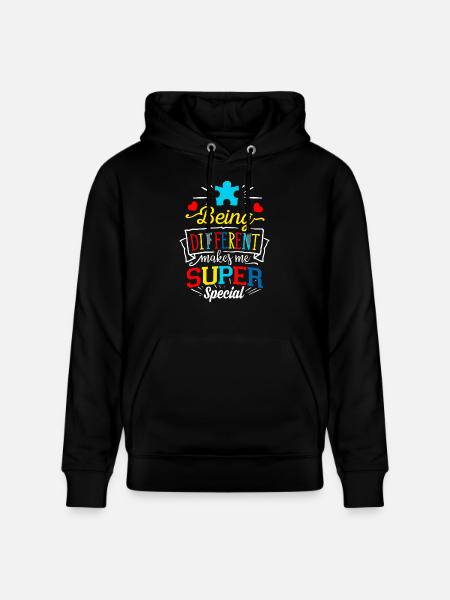 Autism Autist ADHD Autism Asperger Gift - Stanley/Stella CRUISER Unisex Organic Hoodie - black