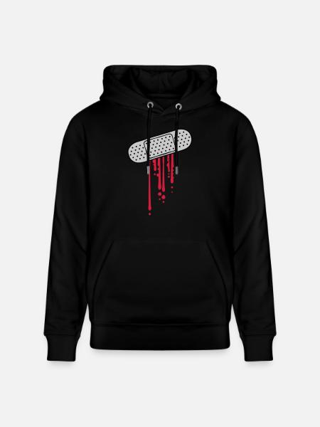 Blood drops patch - Stanley/Stella CRUISER Unisex Organic Hoodie - black