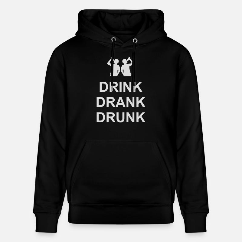 boire bu ivre citation - Sweat à capuche bio CRUISER Stanley/Stella Unisexe - noir