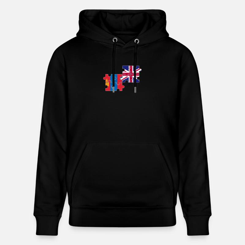 Mongolei UK Flagge Brite Mongole - Stanley/Stella Unisex Bio-Hoodie CRUISER - Schwarz