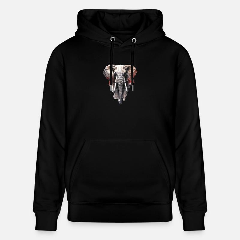 Éléphant - Sweat à capuche bio CRUISER Stanley/Stella Unisexe - noir