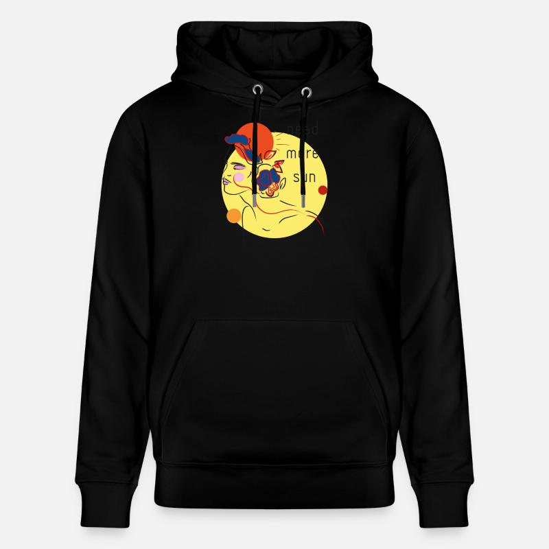 soleil d'été - Sweat à capuche bio CRUISER Stanley/Stella Unisexe - noir