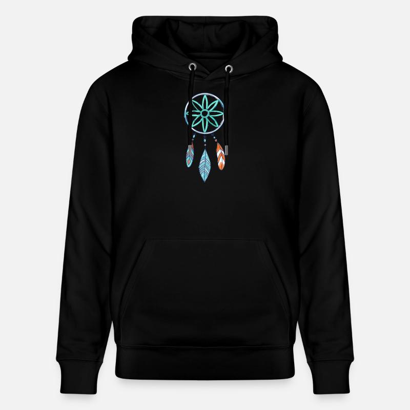 Boho Traumfänger Azurblüten schmuck - Stanley/Stella Unisex Bio-Hoodie CRUISER  - Schwarz