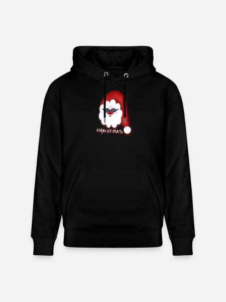 Christmas - cool Santa Claus - Stanley/Stella CRUISER Unisex Organic Hoodie - black