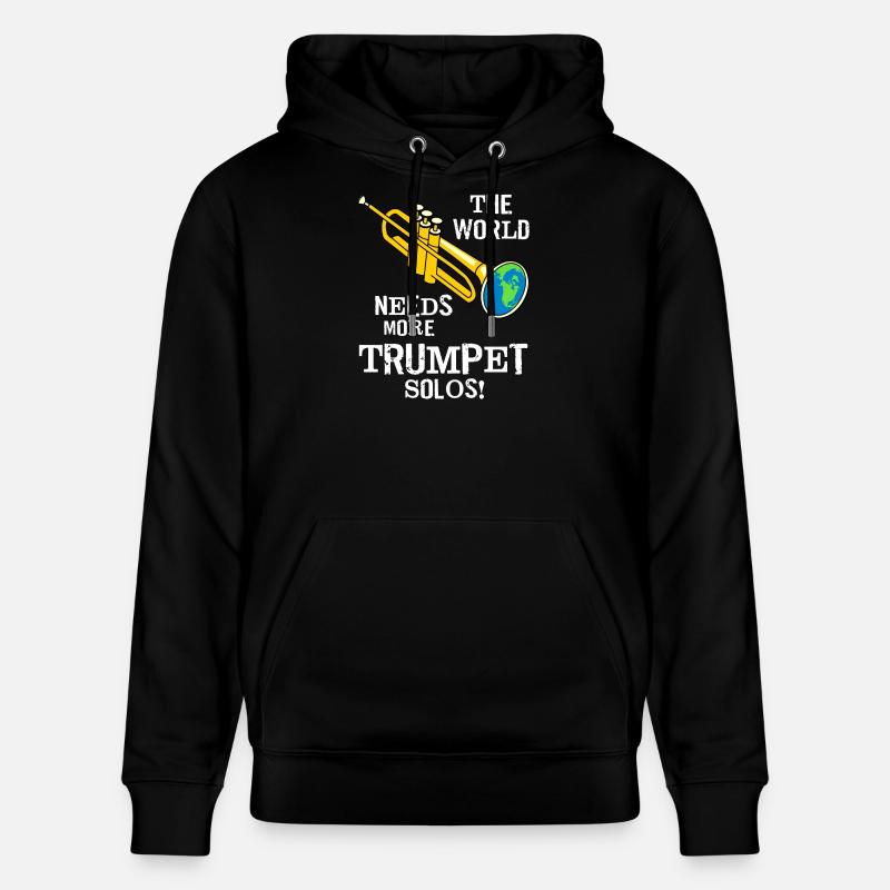 Trompete Solos Weißer Text - Stanley/Stella Unisex Bio-Hoodie CRUISER - Schwarz