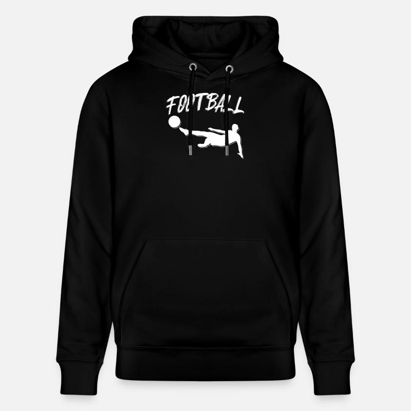 Torwart Sprungkick Silhouette - Stanley/Stella Unisex Bio-Hoodie CRUISER - Schwarz
