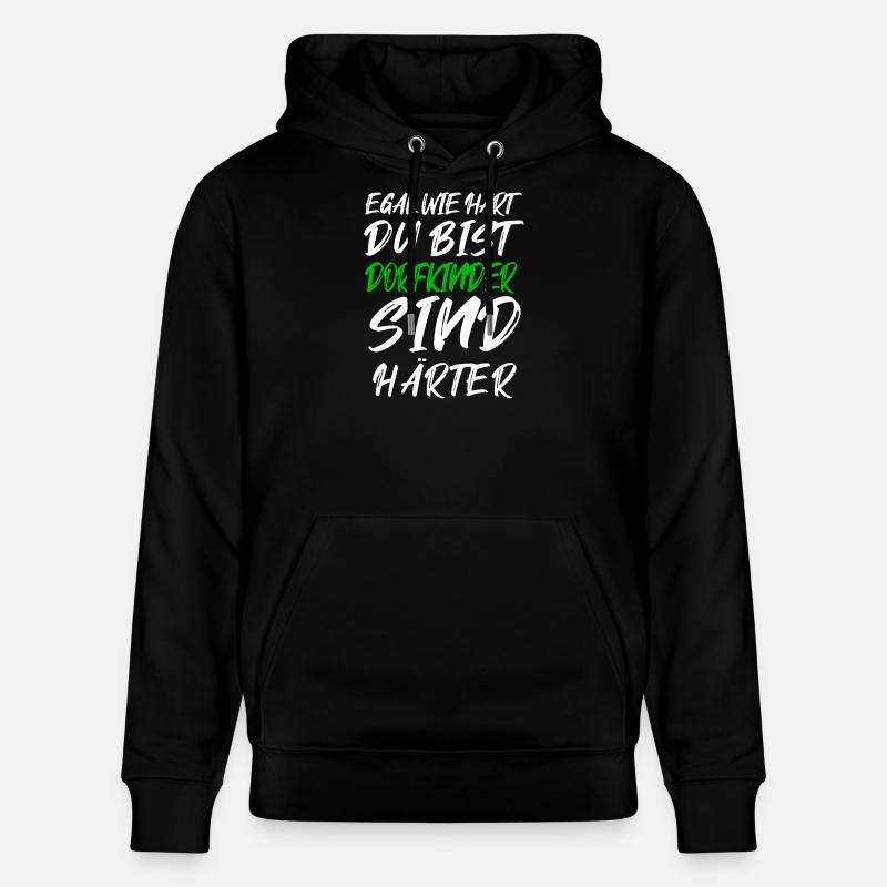 Dorfkinder sind härter – Graffiti Text - Stanley/Stella Unisex Bio-Hoodie CRUISER  - Schwarz