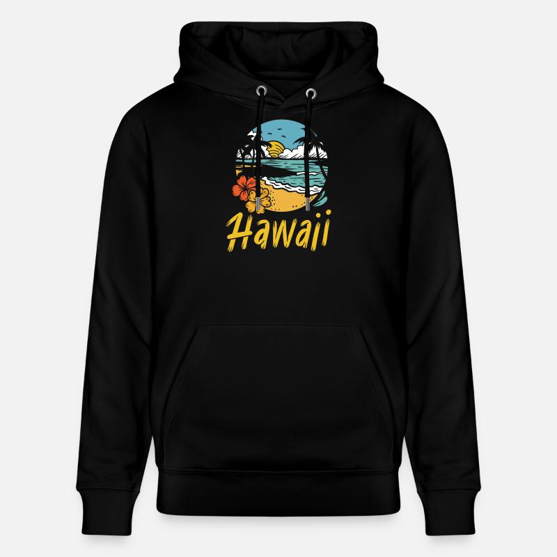 Été de surf à Hawaï - Sweat à capuche bio CRUISER Stanley/Stella Unisexe - noir