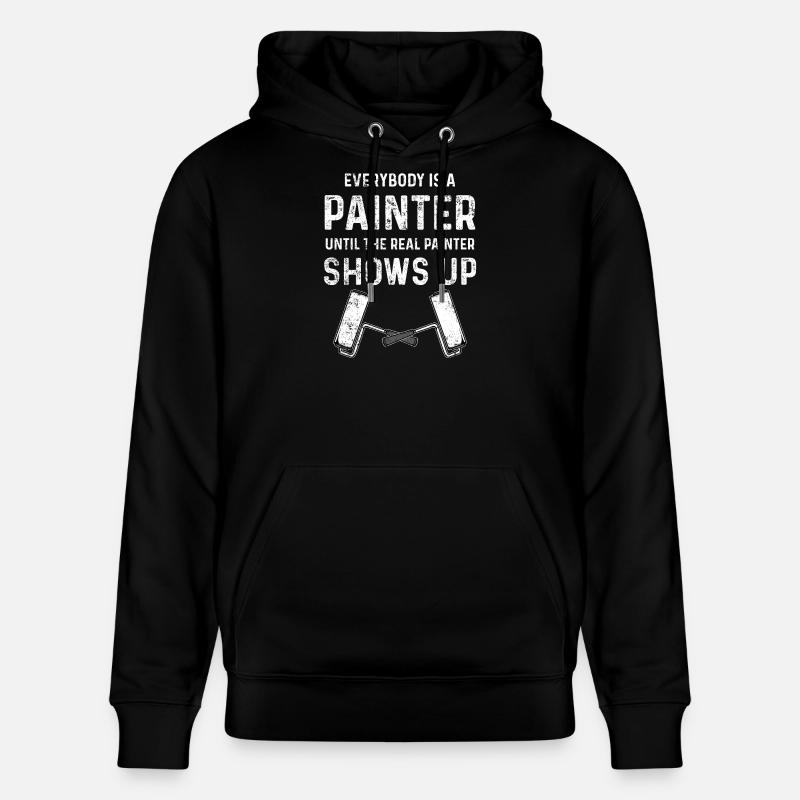 Pinceau de peintre - Sweat à capuche bio CRUISER Stanley/Stella Unisexe - noir