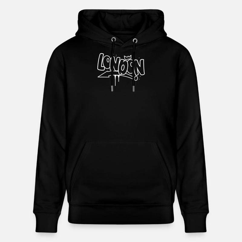 Graffiti de Londres - Sweat à capuche bio CRUISER Stanley/Stella Unisexe - noir