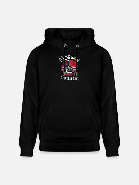 Norway Fishing - Stanley/Stella CRUISER Unisex Organic Hoodie - black