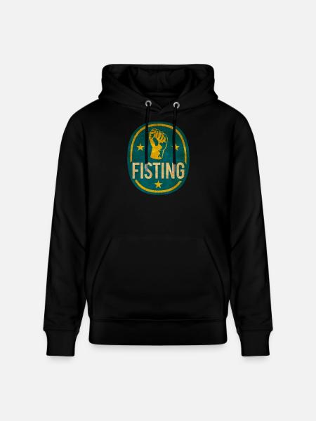 fisting logotyp t-shirt design XXX sex porr presentidé - Ekologisk luvtröja CRUISER unisex från Stanley/Stella - svart
