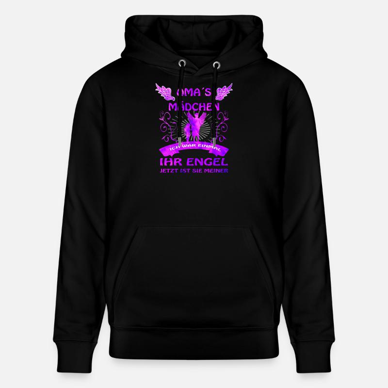 Omas Mädchen Engel Erinnerung - Stanley/Stella Unisex Bio-Hoodie CRUISER  - Schwarz