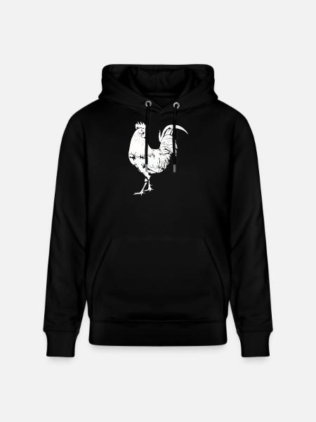 Rooster Chicken Rooster - Stanley/Stella CRUISER Unisex Organic Hoodie - black