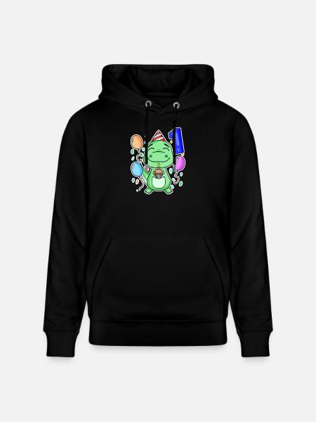 1st birthday - 1 year old - Stanley/Stella CRUISER Unisex Organic Hoodie - black