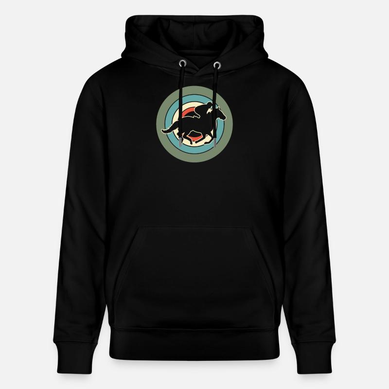 Cavalier Cavalier Equestre Rétro - Sweat à capuche bio CRUISER Stanley/Stella Unisexe - noir