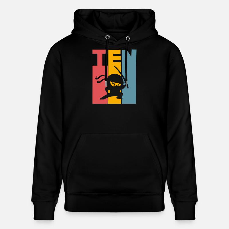 Ninja 10 ans enfants - Sweat à capuche bio CRUISER Stanley/Stella Unisexe - noir