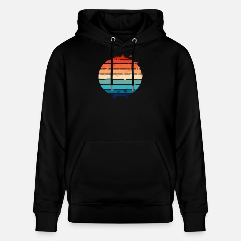 Splatter Retro Sunset - Stanley/Stella Unisex Bio-Hoodie CRUISER - Schwarz