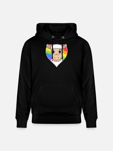 Schaf Lgbt Regenbogen Farben - Stanley/Stella Unisex Bio-Hoodie CRUISER - Schwarz