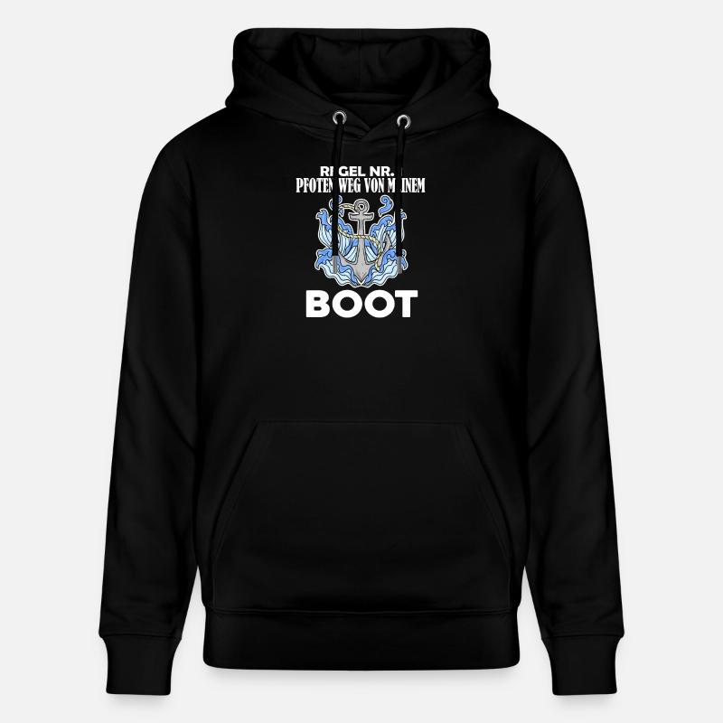 Motorboot Kapitän Boot - Regel - Stanley/Stella Unisex Bio-Hoodie CRUISER  - Schwarz