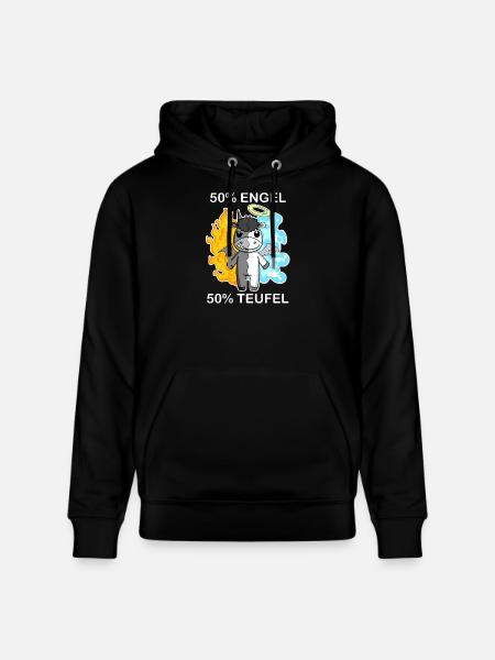 Esel - Engel und Teufel - Stanley/Stella Unisex Bio-Hoodie CRUISER  - Schwarz