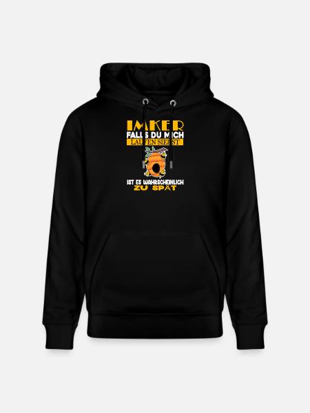 Imker Imkerei Honig Bienen - Stanley/Stella Unisex Bio-Hoodie CRUISER  - Schwarz