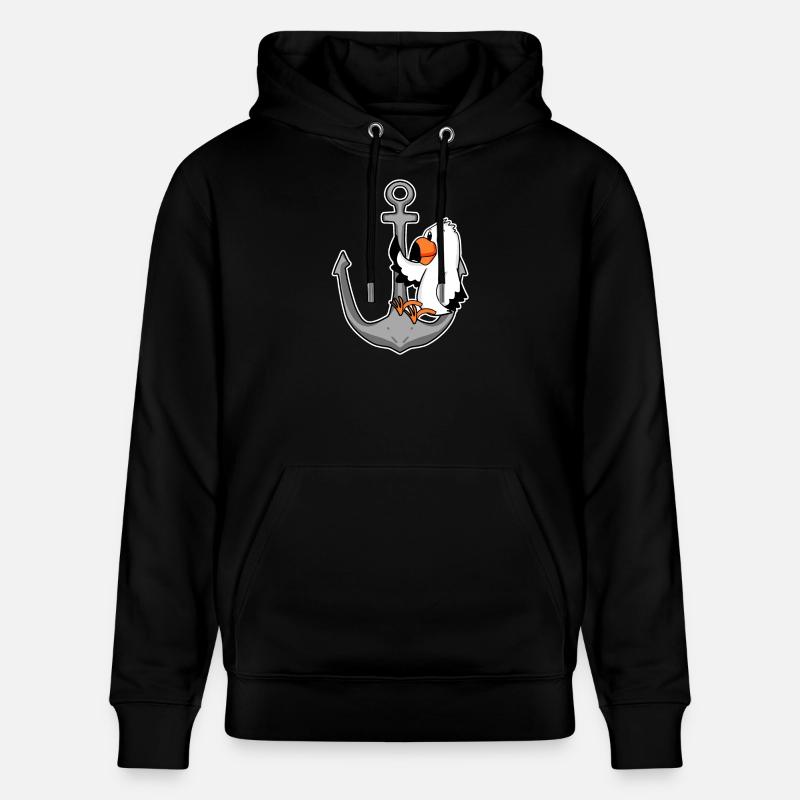 Anker und Möwe - Stanley/Stella Unisex Bio-Hoodie CRUISER  - Schwarz