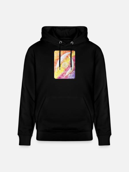 Sjælens englefjer - Sonja Ariel von Staden - Stanley/Stella CRUISER økologisk unisex-hoodie - sort